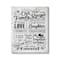 Stupell Industries Our Family Recipe Motivational Kitchen Phrases Life Ingredients Canvas Wall Art